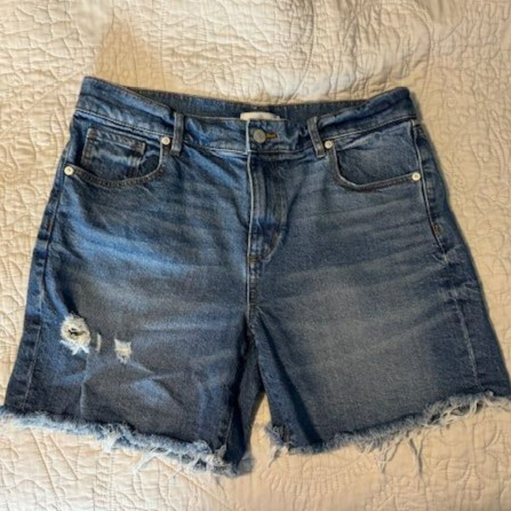 LOFT distressed denim shorts